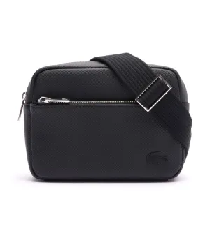 Piqué Effect Reporter Bag Noir