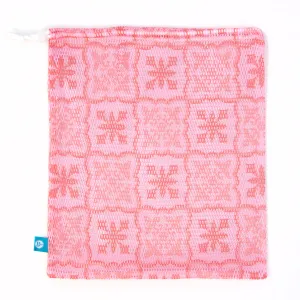 Printed Mesh Bag - Light Pink   Coral