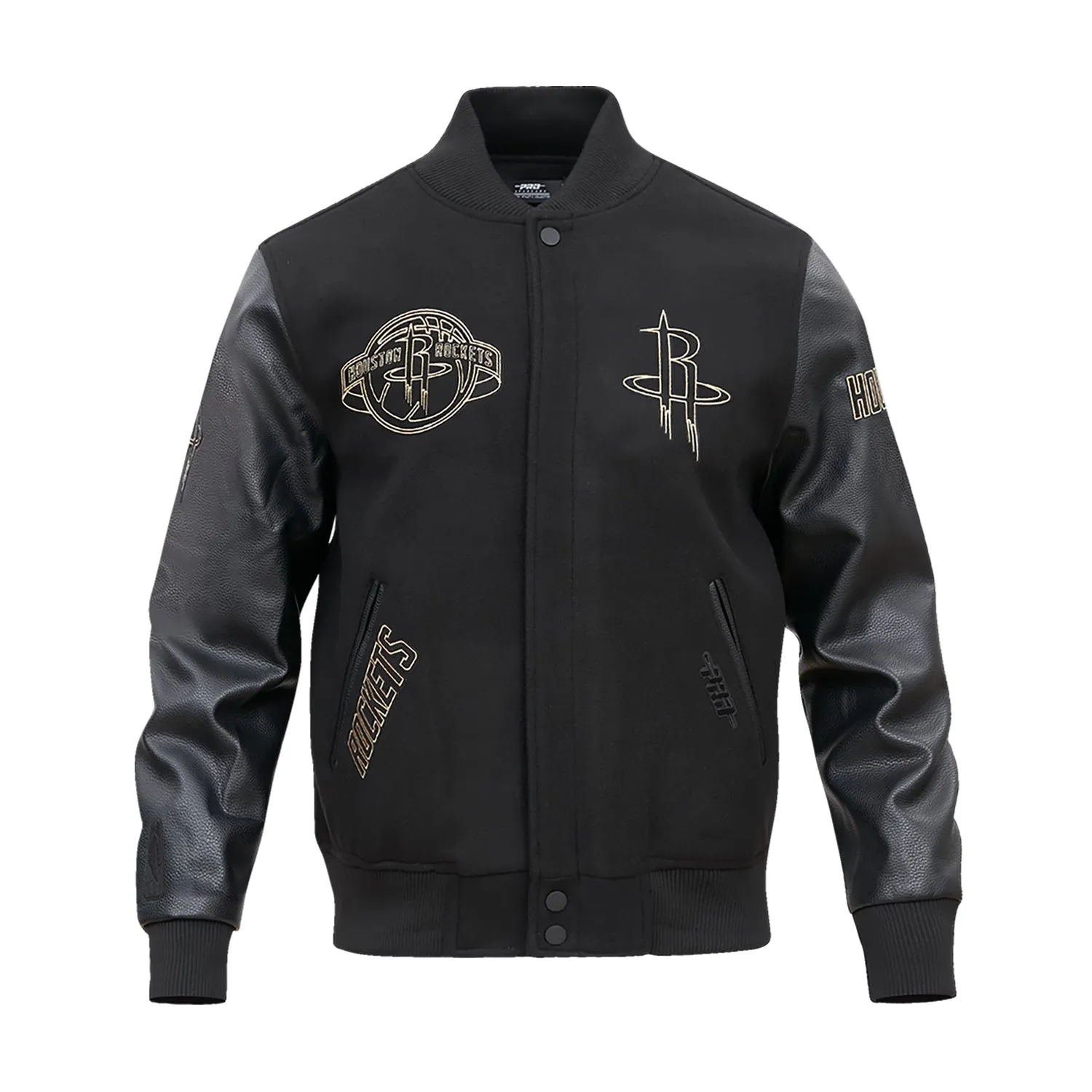 Rockets Black Gold Varsity Jacket - Mens