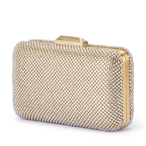 Ronny Crystal Mesh Clutch - Champagne