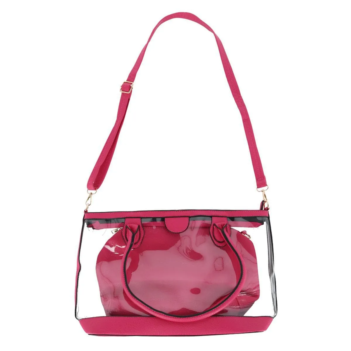 Selini Women's Two Piece Clear Tote & Matching Clutch