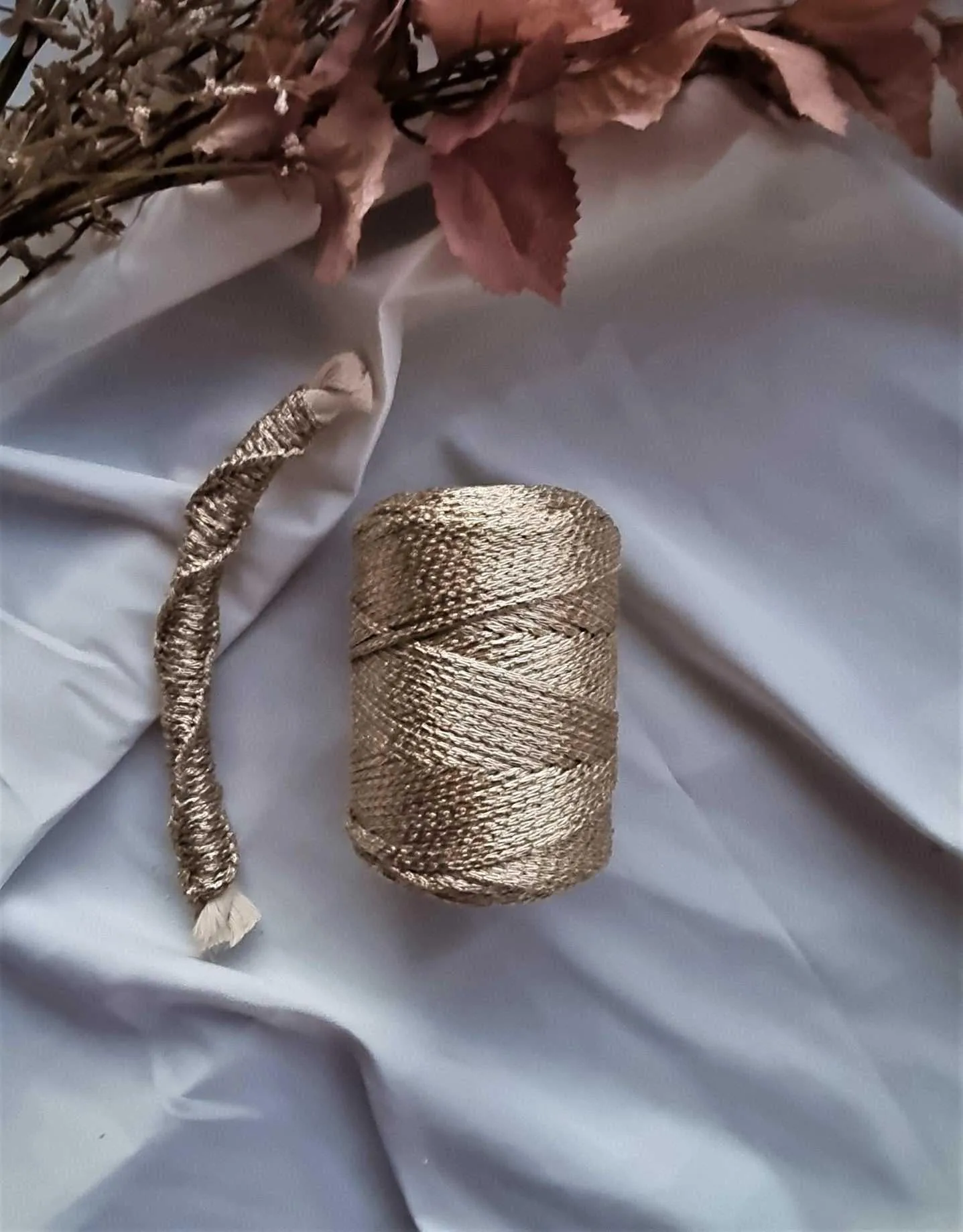 Shiny Macrame cord Shiny Luxe String | Gold - Rose Gold - Silver