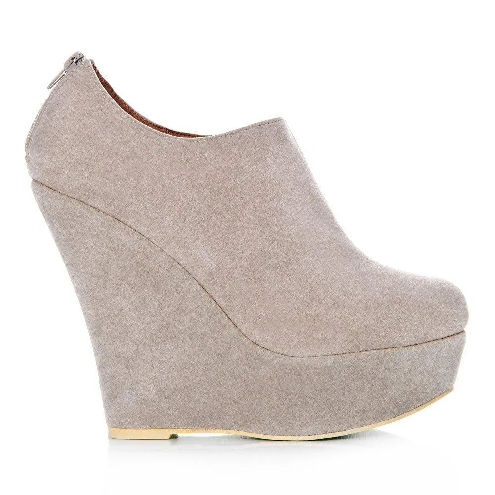 Susan Wedge High Heeled Platform Ankle Shoes Boots