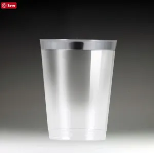 Tumbler Silver Trim 14oz 8ct