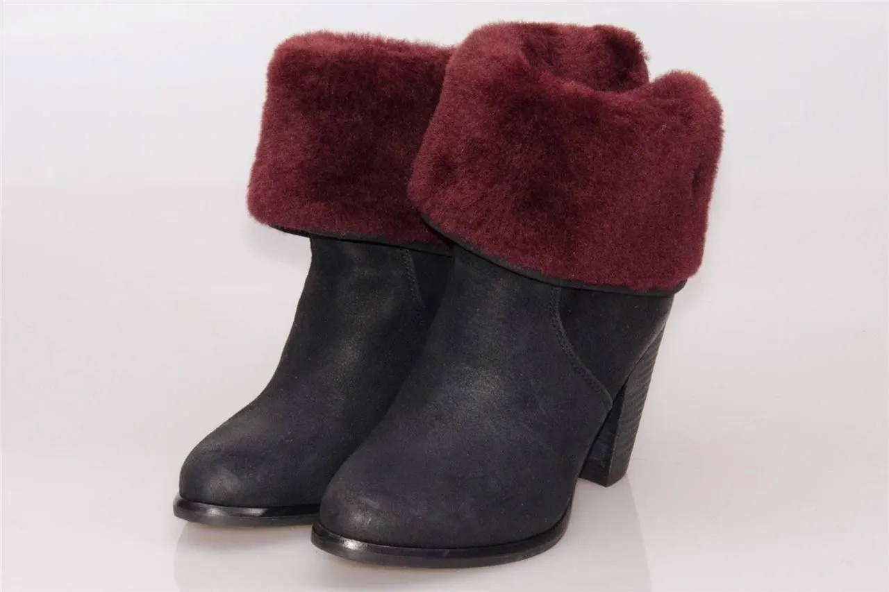 UGG LAYNA BLACK ANKLE BOOTS