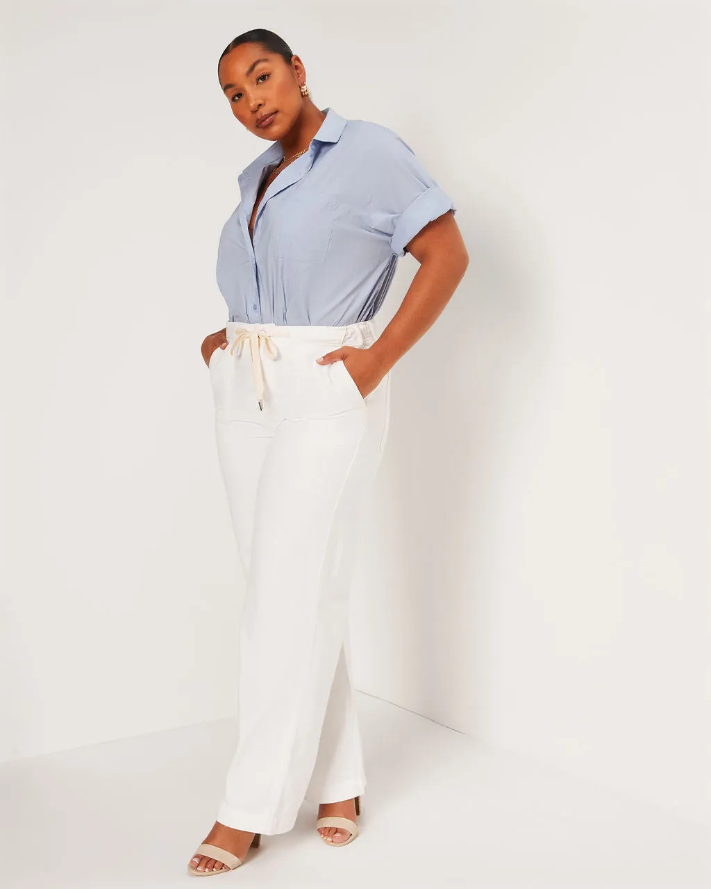 Westley Drawstring Wide Leg Jeans