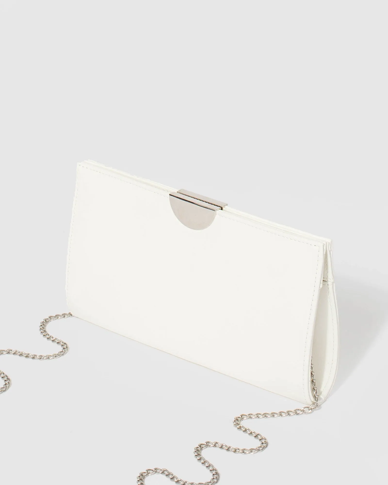 White Carlie Clutch Bag