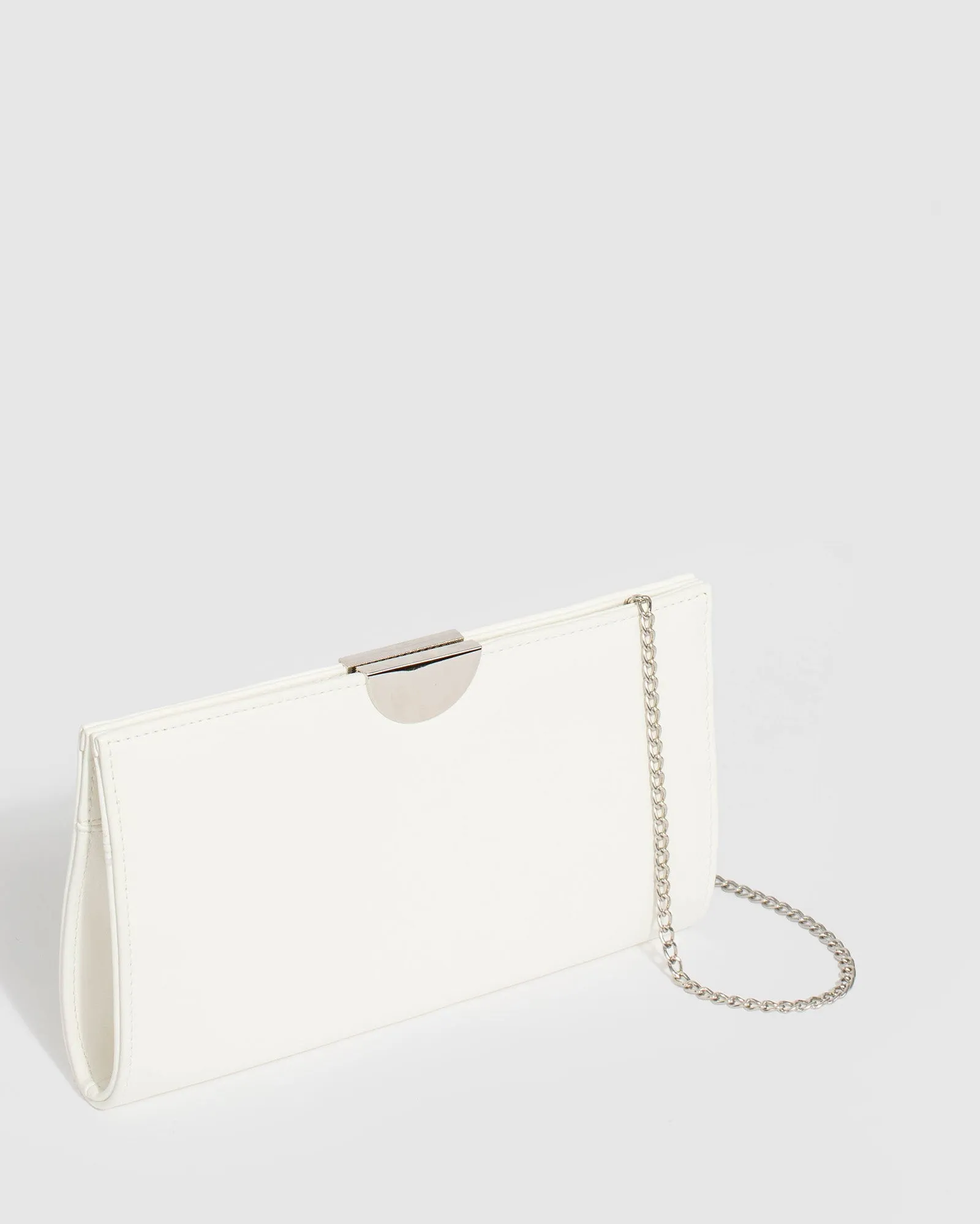 White Carlie Clutch Bag