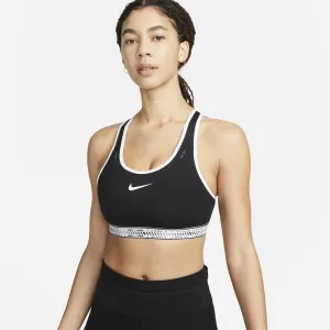 Women's Swoosh On The Run Bra (010 - Black/White/Black/White)